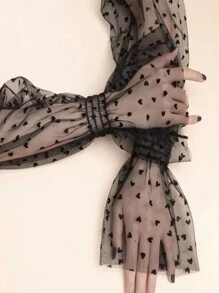 1pair Black Sexy & Elegant Women's Sun Protection Arm Sleeves, Suitable For Outdoor Activities And Travel In Summer Halloween Wedding Valentine's Day