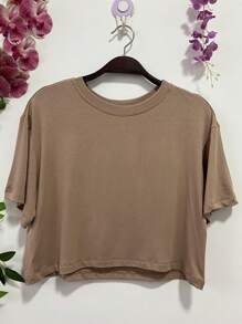 Women Tops - 米色 - 查看 1