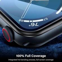 2 包适用于 Series 8/7 45mm 屏幕保护膜，PC 软膜全覆盖高触感兼容 45mm 保护膜防水防震防摔防刮防指纹