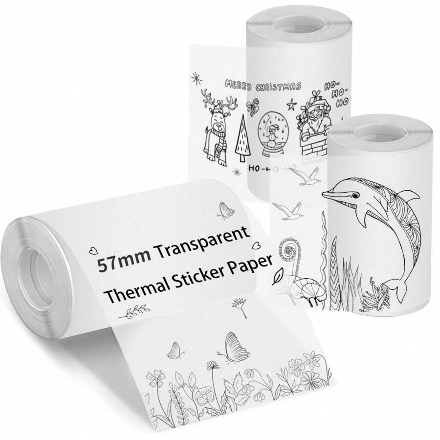 Transparent self adhesive thermal paper glossy thermal printer paper
