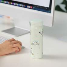 Miniso Sanrio Characters Pompompurin Anime Kawaii Cute Cartoon Insulated Cup Stainless Steel Thermal Water Bottle 280ml/9.47oz - Green - View 4