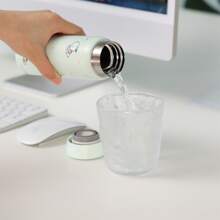 Miniso Sanrio Characters Pompompurin Anime Kawaii Cute Cartoon Insulated Cup Stainless Steel Thermal Water Bottle 280ml/9.47oz - Green - View 3