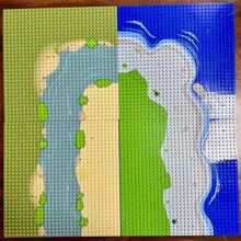 10*10 Inch Classic Base Plates 32*32 Dots Ocean Plate Straight Curved River Baseplates Building Blocks Floor Set DIY Construction Bricks