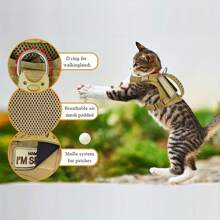 1 Pc Tactical Pet Harness - Adjustable Size, Soft Mesh Pet Harness Suitable For Large Cats And Small Dogs, Leash For Walking And Escape Prevention - Multicolor - View 6