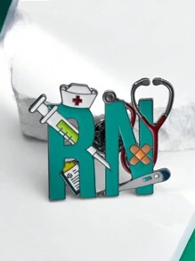 1pc Creative Nurse Lapel Pin Enamel Brooch, Medical Lanyard Badge Decor For Jacket, Suitable As Nurse Graduation Gift - A3-p335 - View 7