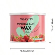 WAXKISS 400g Jar-Packaged Hair Removal Soft Wax Home Use Painless Depilatory Cream For Both  Suitable For All Skin Types And Hair Textures Ideal For Depilation Of Various Body Parts Such As Armpits Legs Hands Etc - 草莓 - 查看 5