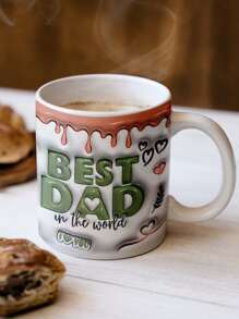 One Custom Photo Mug, Custom Mug, Custom Mug With Photo, Custom Photo Coffee Mug, Custom 3D Inflatable Effect Printed Mug, Personalized Photo Mug, Personalized Mug, Personalized Mug With Photo, Best Dad Style Mug, Best Dad Ever, Best Dad In The World, Exquisite Gift, Ideal For Valentine's Day, Father's Day, Birthday Or Anniversary - Best Dad In the World - View 6