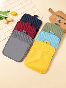 4pcs/6pcs Home Kitchen Baking Tools Set, Including Oven Mitts, Pot Holders, Oven Rack Shields And Coasters, For Heat Resistant And Sublimation Projects. - Multicolor - View 10