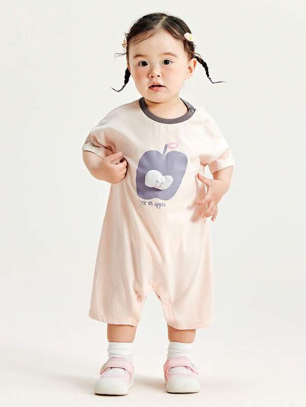 mini bala Unisex Baby Mädchen Sommer Cooles Gefühl Antibakterielle Einteilige Kleidung Baby Krabbelkleidung