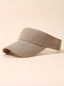 Solid Color Plain Sun Hat For Girls, Sunscreen Sun Shade Cap For Boys, Sports Visor Cap For Summer Running