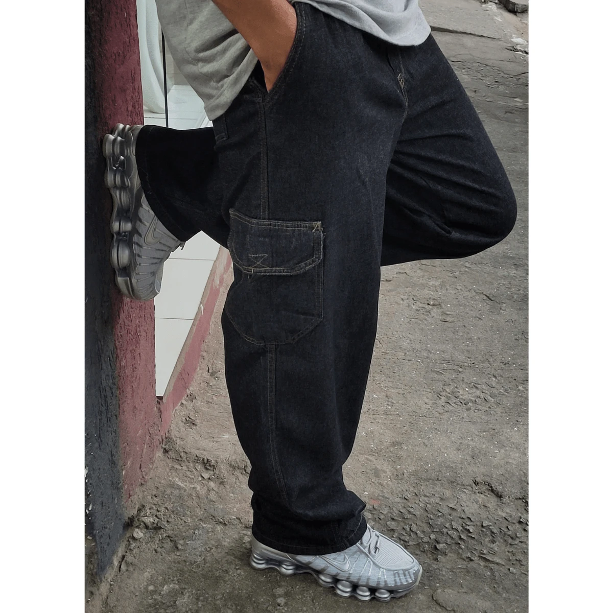 Men Pants - Dark Wash - View 1