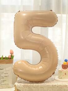 1pc Number Design Balloon, 32 Inch Number Balloon For Birthday Party
