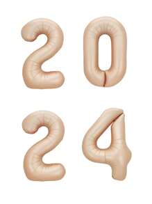 1pc Number Design Balloon, 32 Inch Number Balloon For Birthday Party