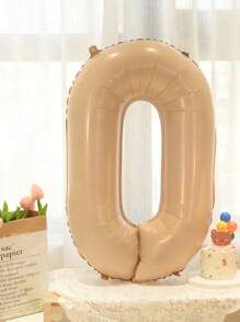 1pc Number Design Balloon, 32 Inch Number Balloon For Birthday Party