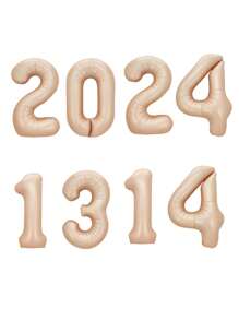 1pc Number Design Balloon, 32 Inch Number Balloon For Birthday Party