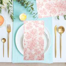 20 قطعة مناديل ورقية زهرية للربيع والصيف طبقتان للاستخدام مرة واحدة، مناديل ورقية للضيوف بطبعات أزهار البرية للحمامات، مناديل ورقية بطبعات زهرية للحفلات الخاصة بالعيد الزواج حفل استحمام ، حفلات الشاي ديكورات، حجم 33 * 40 سم