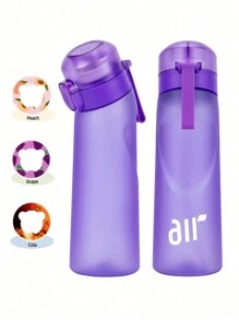 1 Chai nước có hương vị 800ML, Chai có hương vị có logo, Chai đựng nước có một viên hương vị ngẫu nhiên phù hợp cho phòng tập thể dục - (Viên hương vị chỉ cải thiện khứu giác, không cải thiện vị giác) Không làm thay đổi vị của nước, chỉ làm cho nước có mùi thơm, dùng ngoài trời, cắm trại - tím đậm - Xem 7
