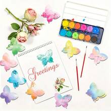 12 Kiểu, Một Gói UB002 Hình Dán Văn Phòng Phẩm Hình Con Bướm Nhiều Màu Sắc, Miếng Dán Sổ Tay 20 Trang - Nhiều màu - Xem 4