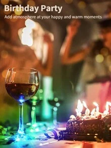 6 piezas/12 piezas/24 piezas Posavasos de taza LED de colores, Posavasos luminoso, Luz LED adhesiva, Luz de botella, Accesorios de bar - color - Ver 5