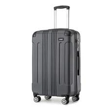 Lightweight ABS Trolley Case With Combination Lock And 4 Wheels For Business Travel Men & Women 19 Inch Carry On Cabin Suitcase 24 Inch And 28 Inch Check-In Luggage - Grey - View 1