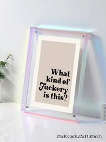 1 Pc Sarcastic & Relatable "What Kind Of Fuckery Is This?" Wall Art Poster, Funny Adult Quote Print, Humorous Office & Home Decor, No Frame - Multicolor - View 17