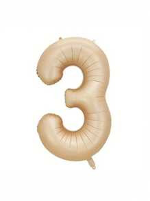 1pc Number Design Balloon, 32 Inch Number Balloon For Birthday Party