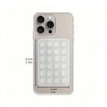 2pcs Durable Non-Slip Silicone Phone Suction Pad - Strong Hold Suction Cup With Adhesive Backing - Perfect For Smartphones, Offers Secure & Reusable Anti-Slip Grip - Multicolor - View 4