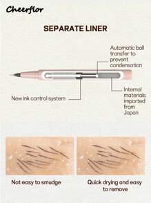 CHEERFLOR Ultra Fine Liquid Liner Pencil, Eyeliner Pencil, Lower Eyelashes Pencil, Lying Silkworm Shadow Pencil, Intense Color, Smooth Ink Flow, Fast Dry, Waterproof And Sweatproof,600mg