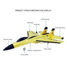 Modelo de avión RC de juguete en miniatura para principiantes para un vuelo fácil con medidas de 33*26*8 cm - Multicolor - Ver 2