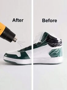 50pcs Heat Shrink Wrap Bags - Sneaker PVC Heat Shrink Plastic Wrap Shoes Protectors For Protection, Storage & Travel Boot Bag Shoes Case Shoe Storage Box Shoes Organizer Accessories For Travel Vacation Cruise Summer Holiday Travelling Bag Travel Stuff Essentials For College Dorm Home School