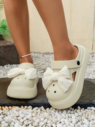 Women's Mary Jane Style Sweet And Lovely Bowknot Sandals With Non-Slip Platform, Perfect For Summer Outfits