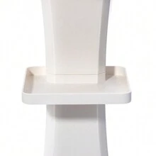 Cosmetic Trolley Adjustable Hairdressing Trolley Beauty Salon Trolley Hairdressing Trolley Professionally Movable Trolley Work Trolley Hairdresser Trolleys With 2 Shelves Working And Brake Wheels - Branco - Visão 6