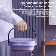 1pc 9L Lavadora Portátil, Mini Lavadora Plegable de con Tubo de Agua Lavadora de Limpieza Profunda y Centrifugado en Seco para Quickly Wash & Dehydrate Underwear,Dormitorio, Camping, RV Lavandería de Viaje