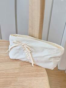 柔软枕头形大容量铅笔盒蝴蝶结设计收纳袋，适合女孩，INs 风格旅行便携式化妆包，返校必备品，感恩节、圣诞节、生日万圣节装饰创意礼物，返校，学校用品 - 彩色 - 查看 13