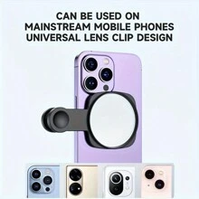 Espejo auxiliar para selfies de la cámara trasera del teléfono, clip en la parte posterior del teléfono para poder ver la imagen en la posición de la pantalla del teléfono, para saber con claridad en qué posición está la postura ahora - 1 pieza - Ver 1