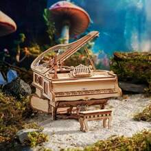 Robotime Magic Piano 3D Puzzles Mechanical 3D Puzzles Musical Instrument-Wooden Music Box Puzzle Kit To Build Desk Decor Unique Gift For Men/Women Christmas Gifts - Nhiều màu - Xem 6