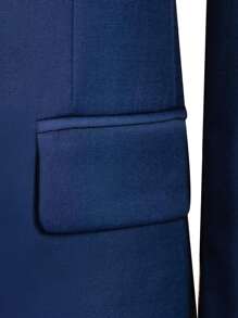 DAROuomo 2024 Men Suit Slim Fit Formal Business Work Wear Suits 2Pcs Set (Jacket+Pants)DR8211 - Navy Blue - View 4