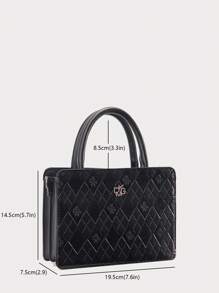 DK DKMG 1pc Women's Professional Business Casual Crocodile Pattern & Other Print Lightweight Outdoor Travel Commute Office Handbag, Tote Bag, Shoulder Bag, Suitable As Gift And For Daily Use