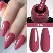 7ML Red Series Gel Nail Polish, Spring Summer Wine Red Gel Polish, UV/LED Lamp Needed, For Home Salon Nail Art, Christmas Nail Design - Multicolor - View 14