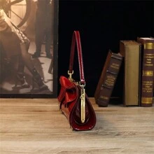 Minimalist Fashion Casual Bow Decor Women's Shoulder Bag, Detachable Strap, Romantic Ladies' Shoulder Bag, Best Gift For Girlfriend