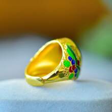 Anéis de Jaspe Canadense Natural, Anéis de Jade com Banho de Ouro, Anéis de Diamante, Anéis de Tamanho Ajustável, Anéis de Pedras Preciosas Feitos à Mão Para Homem e Mulher, Anéis Personalizados, Anéis Energéticos, Anéis de Aniversário, Anéis de Noivado, Presentes Para Ela