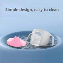 1个装三色婴儿防呛鸭嘴杯，带手柄和刻度，健康婴儿学习杯