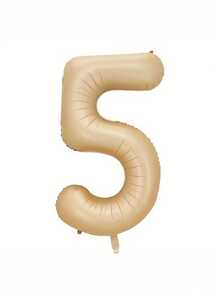 1pc Number Design Balloon, 32 Inch Number Balloon For Birthday Party