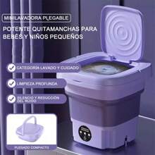 1pc 9L Lavadora Portátil, Mini Lavadora Plegable de con Tubo de Agua Lavadora de Limpieza Profunda y Centrifugado en Seco para Quickly Wash & Dehydrate Underwear,Dormitorio, Camping, RV Lavandería de Viaje