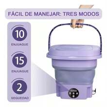 1pc 9L Lavadora Portátil, Mini Lavadora Plegable de con Tubo de Agua Lavadora de Limpieza Profunda y Centrifugado en Seco para Quickly Wash & Dehydrate Underwear,Dormitorio, Camping, RV Lavandería de Viaje