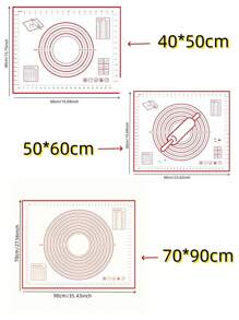 1 pieza Alfombrilla de amasar de silicona platino, color aleatorio rojo o negro