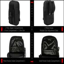 Bolso de cintura táctico al aire libre, cinturón de cintura militar, bolsa compacta para herramientas, organizador para billetera, teléfono móvil, banco de energía, camping, senderismo y equipo de montañismo - Multicolor - Ver 8