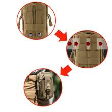 Bolso de cintura táctico al aire libre, cinturón de cintura militar, bolsa compacta para herramientas, organizador para billetera, teléfono móvil, banco de energía, camping, senderismo y equipo de montañismo - Multicolor - Ver 11