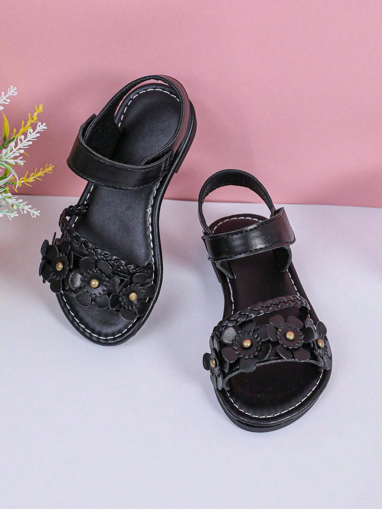 CC SUEDE KIDSKIN SANDAL IMITATION PEARLS BLACK main image 1