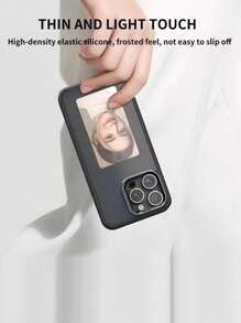 Phone Case With NFC Projection E-Ink Screen Compatible With IPhone 13 14 15 Pro Max - Grey - View 6